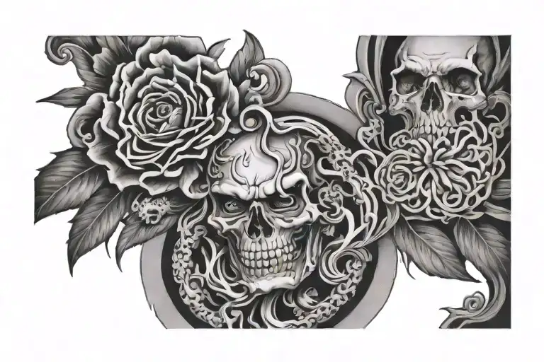 thugging it out tattoo design idea