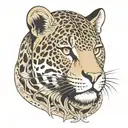 jaguar face tattoo design idea