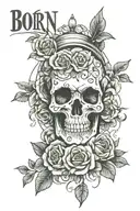 born to die " wrote tattoo design idea