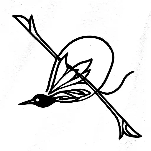 wren bird feminine  tattoo design idea