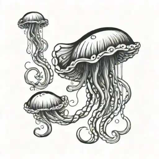 jelly fish tattoo design idea