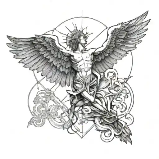 icarus falling and dedalus tattoo design idea