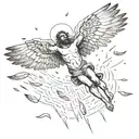 icarus falling tattoo design idea