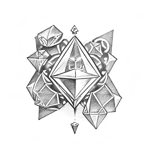 grimoire and d20 tattoo design idea
