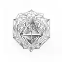 grimoire and d20 tattoo design idea