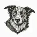 Border collie tattoo design idea