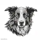 Border collie tattoo design idea