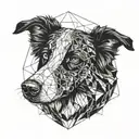 Border collie tattoo design idea