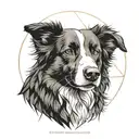 Border collie tattoo design idea
