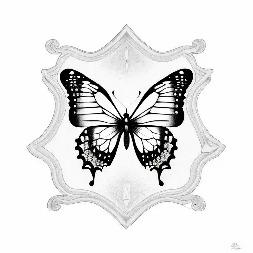 Butterfly name oscar hide inside  tattoo design idea