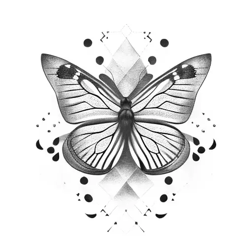 Butterfly with the name oscar hide inside  tattoo design idea