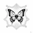 Butterfly name oscar hide inside  tattoo design idea