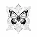 Butterfly name oscar hide inside  tattoo design idea
