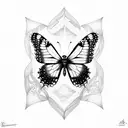 Butterfly with the name oscar hide inside  tattoo design idea