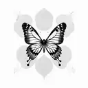 Butterfly with the name oscar hide inside  tattoo design idea
