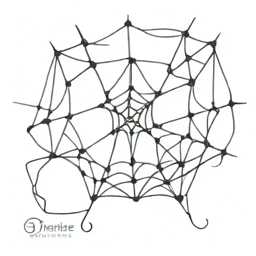 heart spider web  tattoo design idea