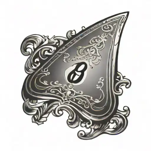 ouija board planchette simplistic tattoo design idea