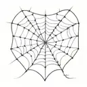 heart spider web  tattoo design idea