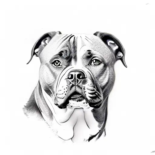 Staffordshire Bull Terrier  tattoo design idea
