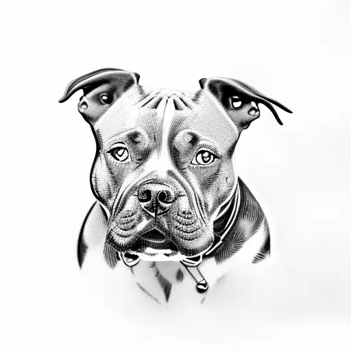 Staffordshire Bull Terrier  tattoo design idea