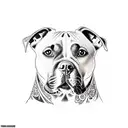 Staffordshire Bull Terrier  tattoo design idea
