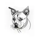 Staffordshire Bull Terrier  tattoo design idea