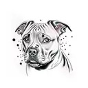 Staffordshire Bull Terrier  tattoo design idea