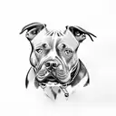 Staffordshire Bull Terrier  tattoo design idea