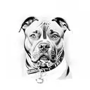 Staffordshire Bull Terrier  tattoo design idea