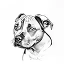 Staffordshire Bull Terrier  tattoo design idea