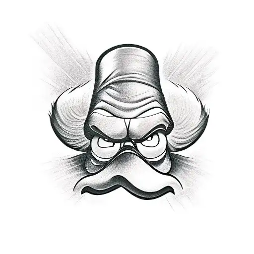 scrooge mc duck's head and investments tattoo design idea