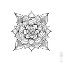 Jasmine flower and single japanese word tattoo design idea