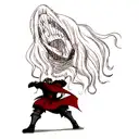 alucard vs kratos tattoo design idea