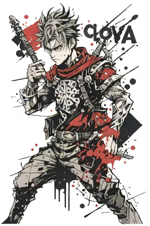 Asta Black clover tattoo design idea