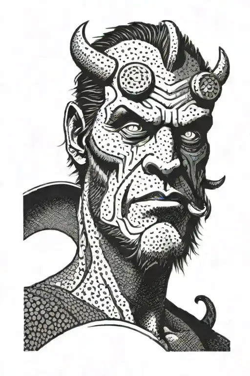 hellboy tattoo design idea