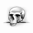 guns skull tattoo design idea