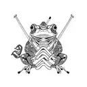samurai frog tattoo design idea
