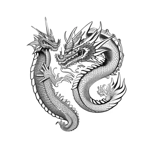 Dragon quetzalcoatl tattoo design idea