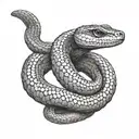 ouroboro snake biting itself tattoo design idea