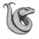 ouroboro snake biting itself tattoo design idea