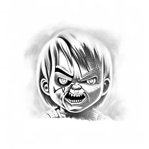 Chucky vs Freddy  tattoo design idea