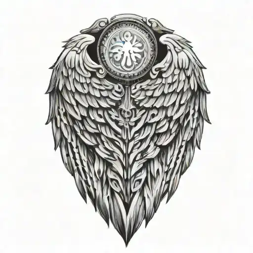 an angel wing tattoo design idea