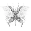 those eyes like fire I'm a winged insect, you're a funeral pyre tattoo design idea