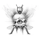 those eyes like fire I'm a winged insect, you're a funeral pyre tattoo design idea