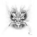 those eyes like fire I'm a winged insect, you're a funeral pyre tattoo design idea