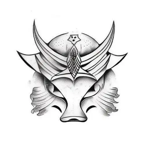 african mask traditional tattoo design idea