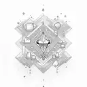 Pressure makes diamonds tattoo design idea