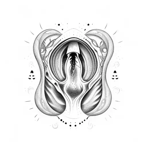 tim burton style alien throat tattoo tattoo design idea