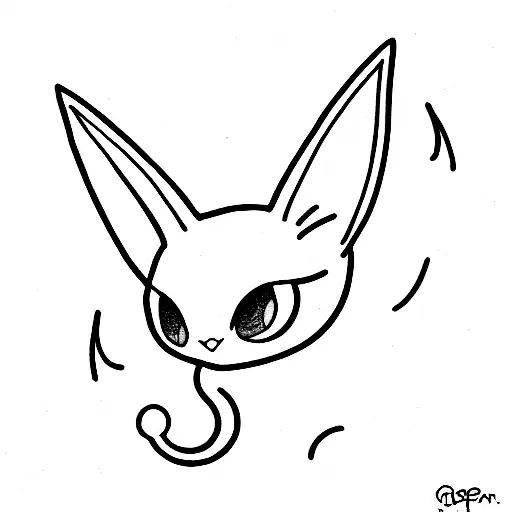 Mew and Espeon tattoo design idea