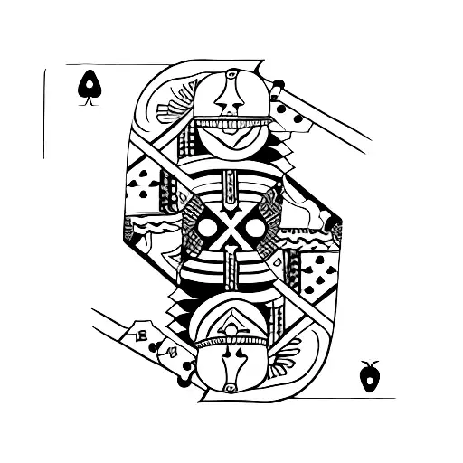 jack of diamonds playing card with space in the middle tattoo design idea